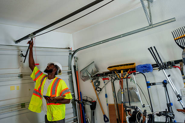 Professional Garage Door technician working in Eden, TX
